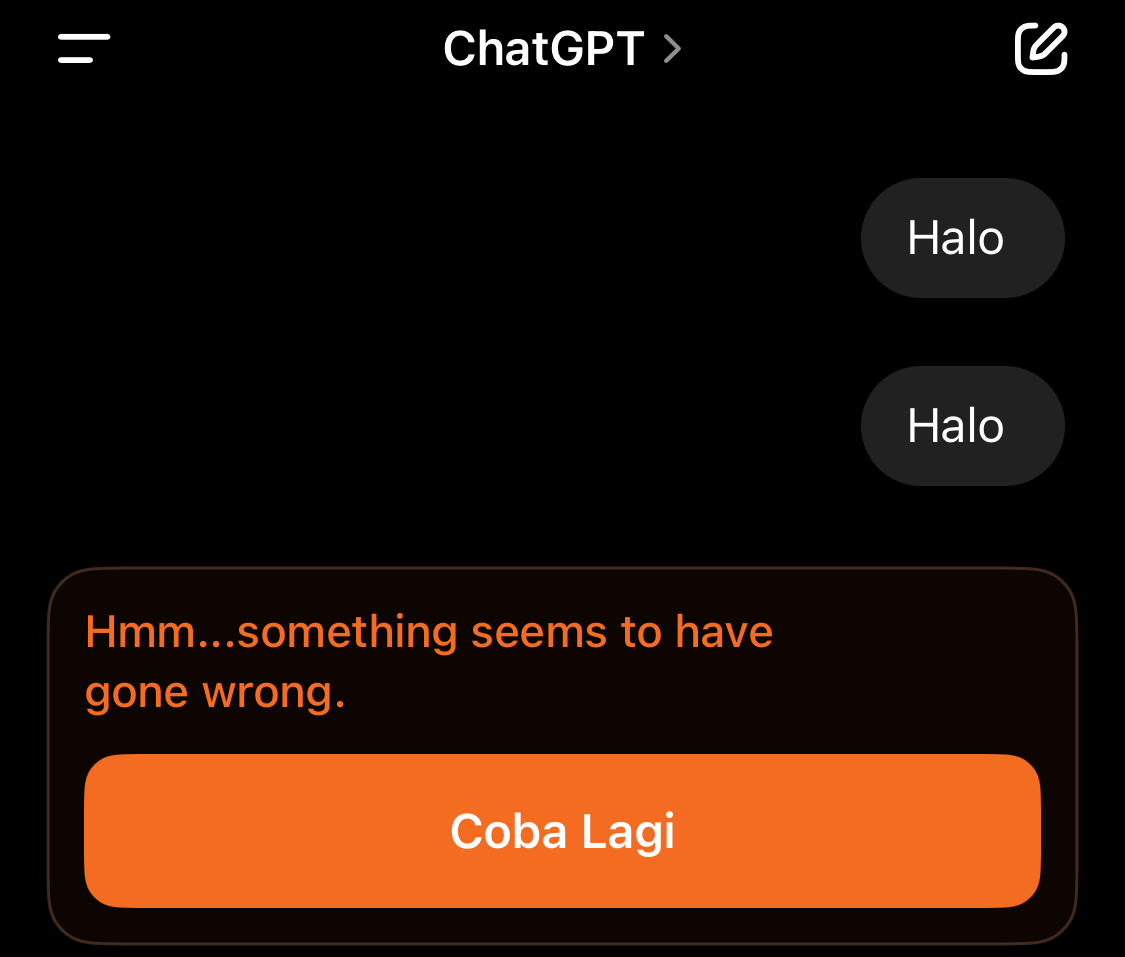 Chat GPT dan sejumlah situs AI mengalami gangguan 